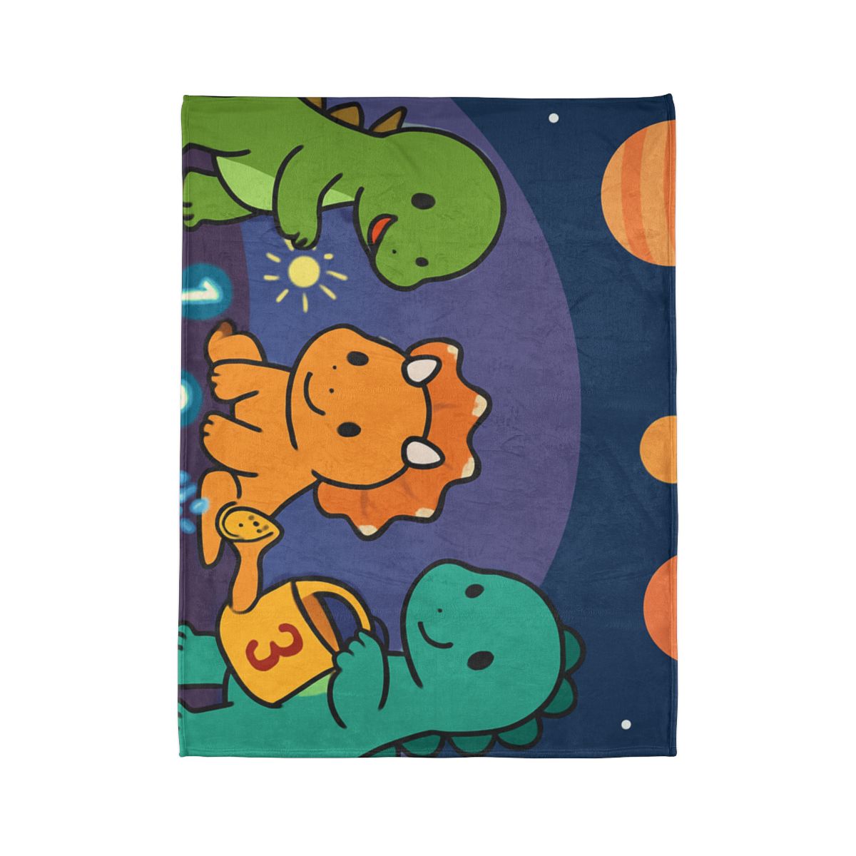 Galaxy Garden Dinosaurs designer printed blankets