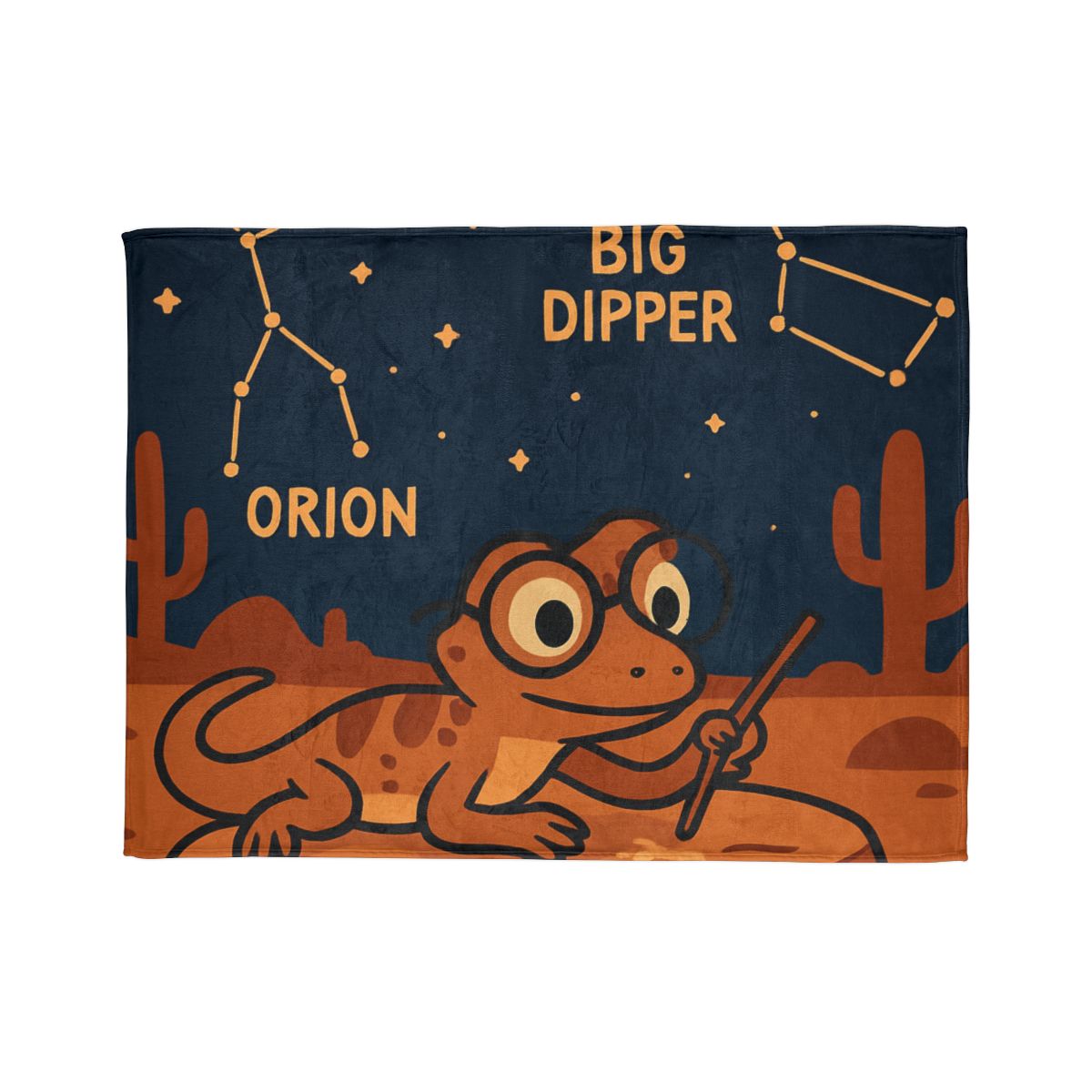 Stargazing Lizard Desert Camp soft fleece blankets