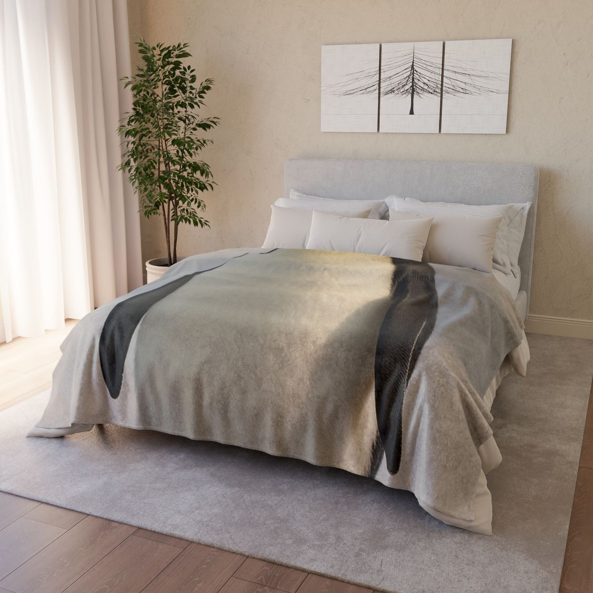 Frost Halo Emperor Penguin trendy patterned blankets