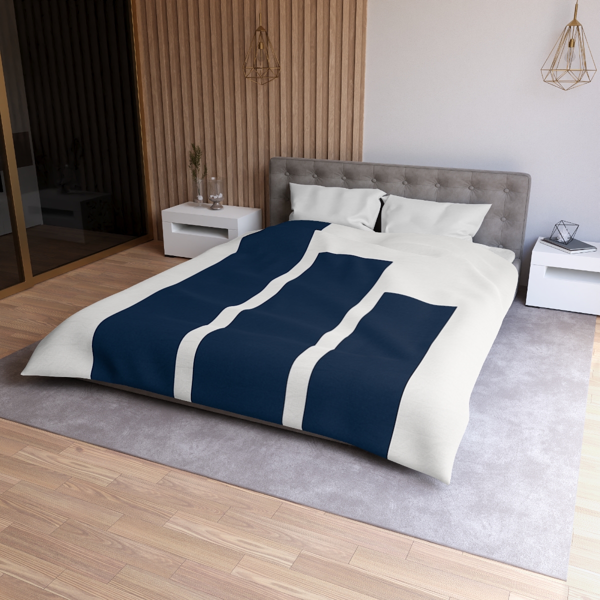 Three Vertical Bars With Balanced Gap warm winter duvets