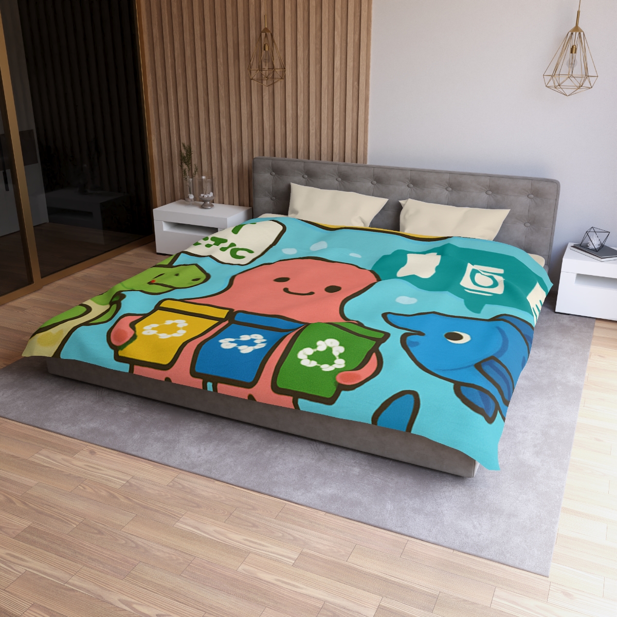 Coral Reef Recycling Parade unique patterned duvets