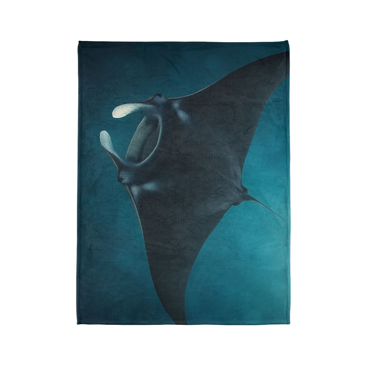 Cosmic Glide Manta Ray personalized cozy blankets
