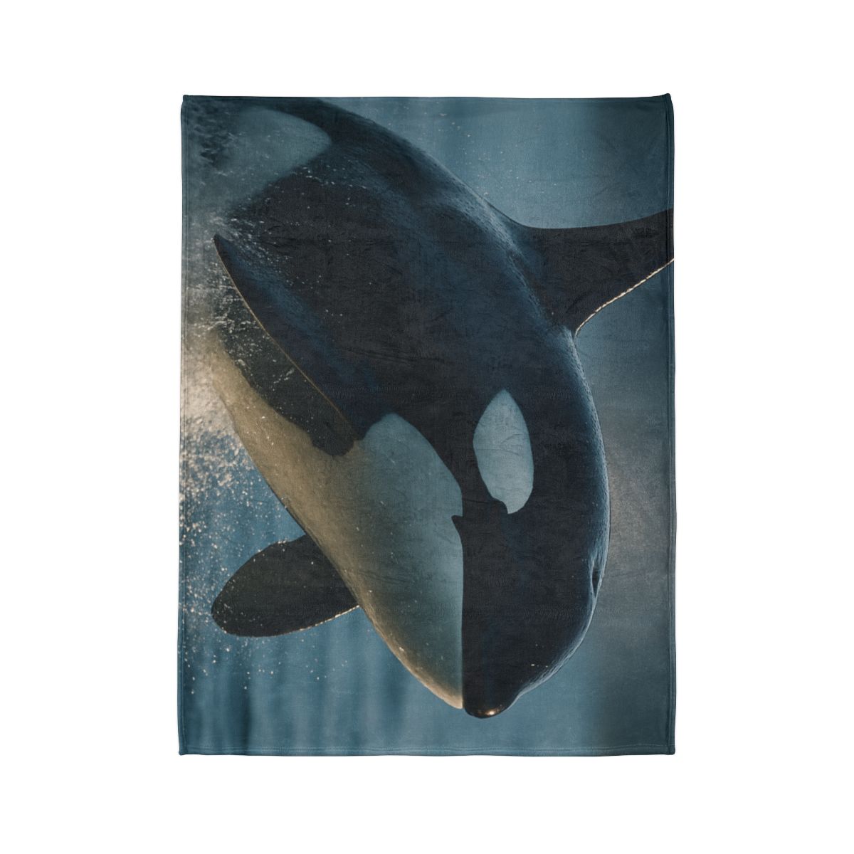 Abyss Glide Orca stylish throw blankets