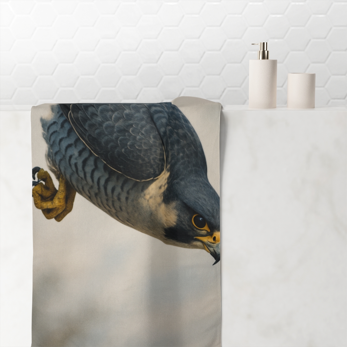 Comet Dive Peregrine Falcon custom towels