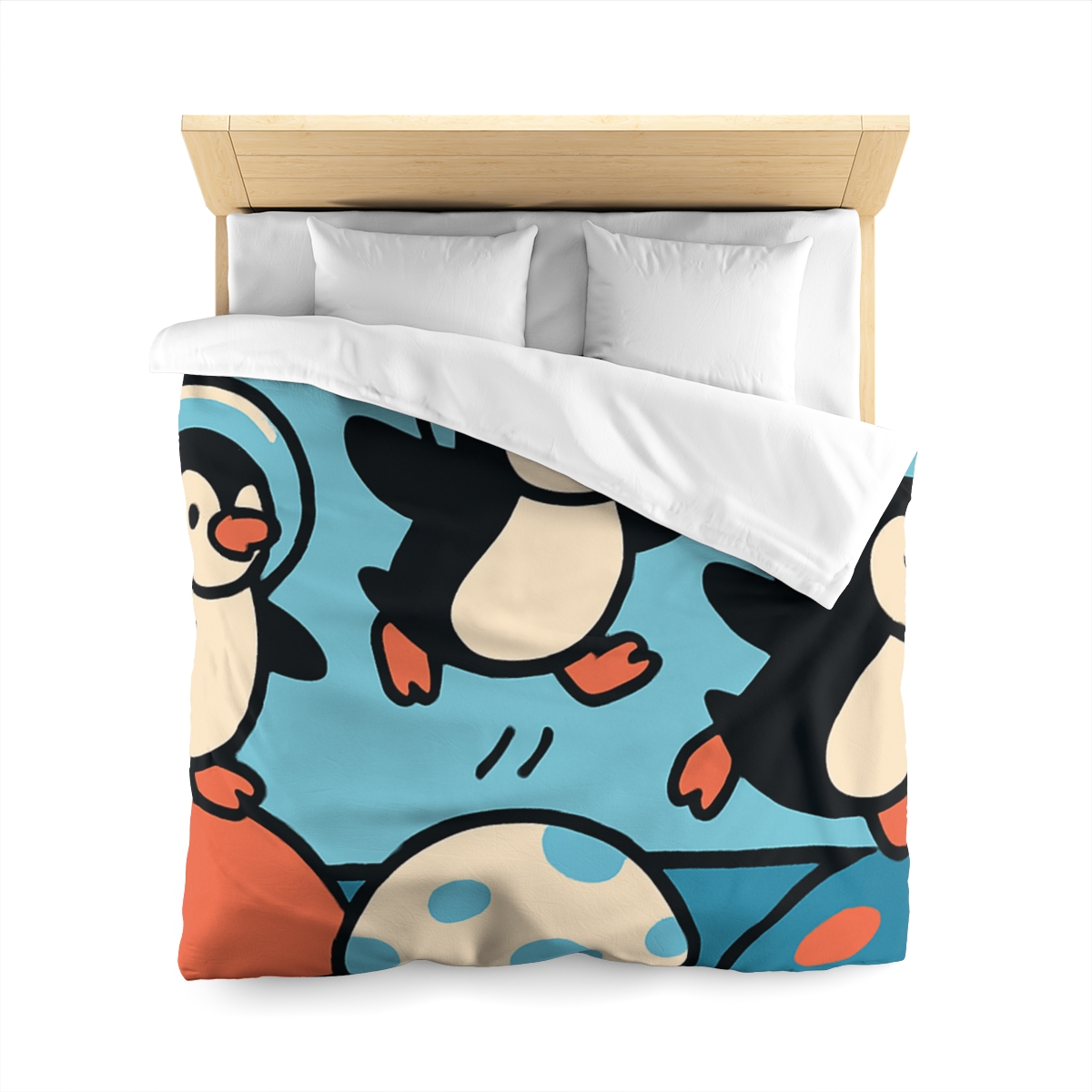 Planet Hopper Penguins personalized bedding duvets