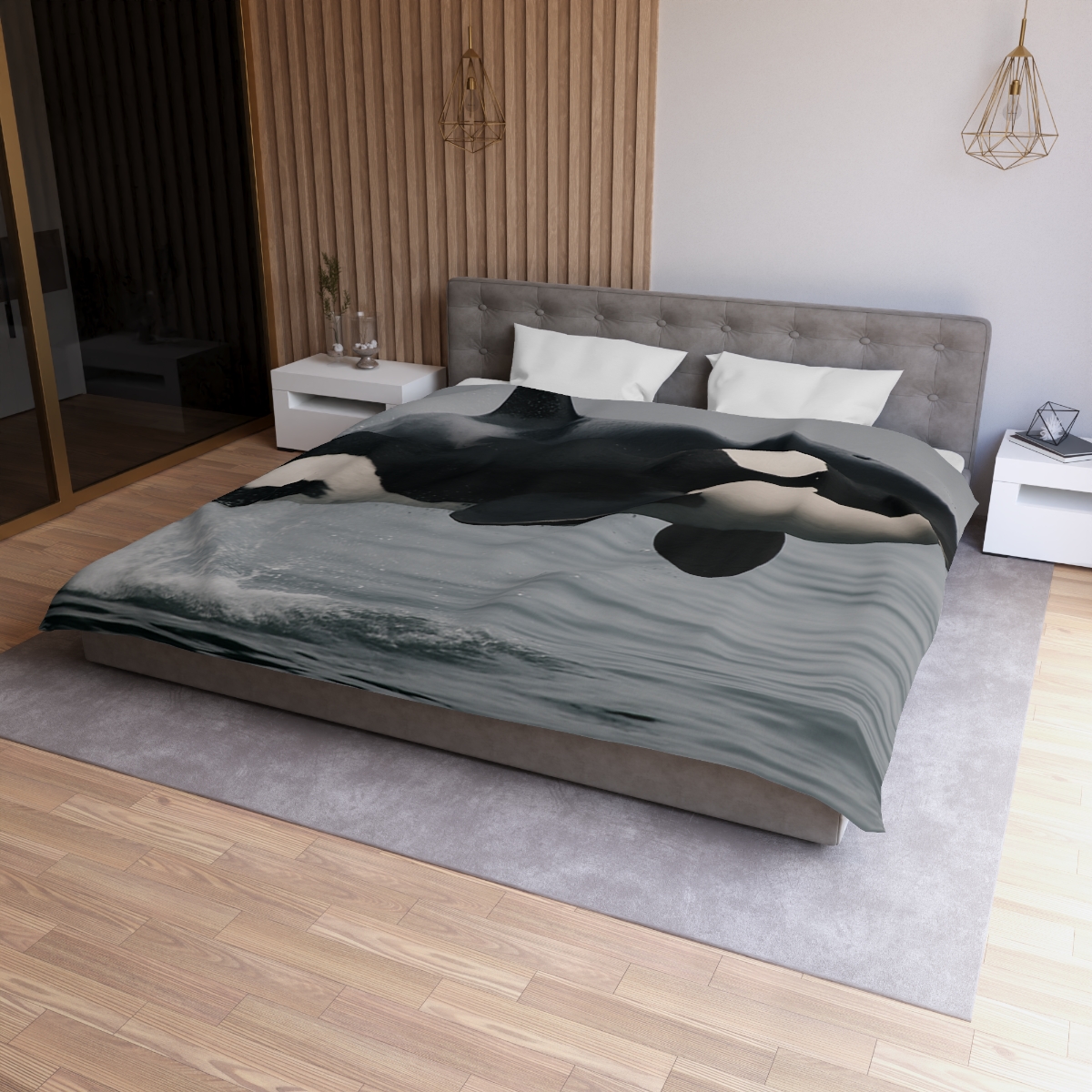 Tidal Monarch Orca custom duvets