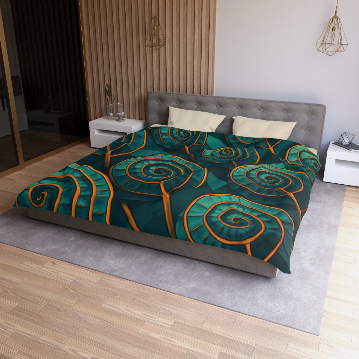 Spiral Seed Pod Matrix personalized bedding duvets