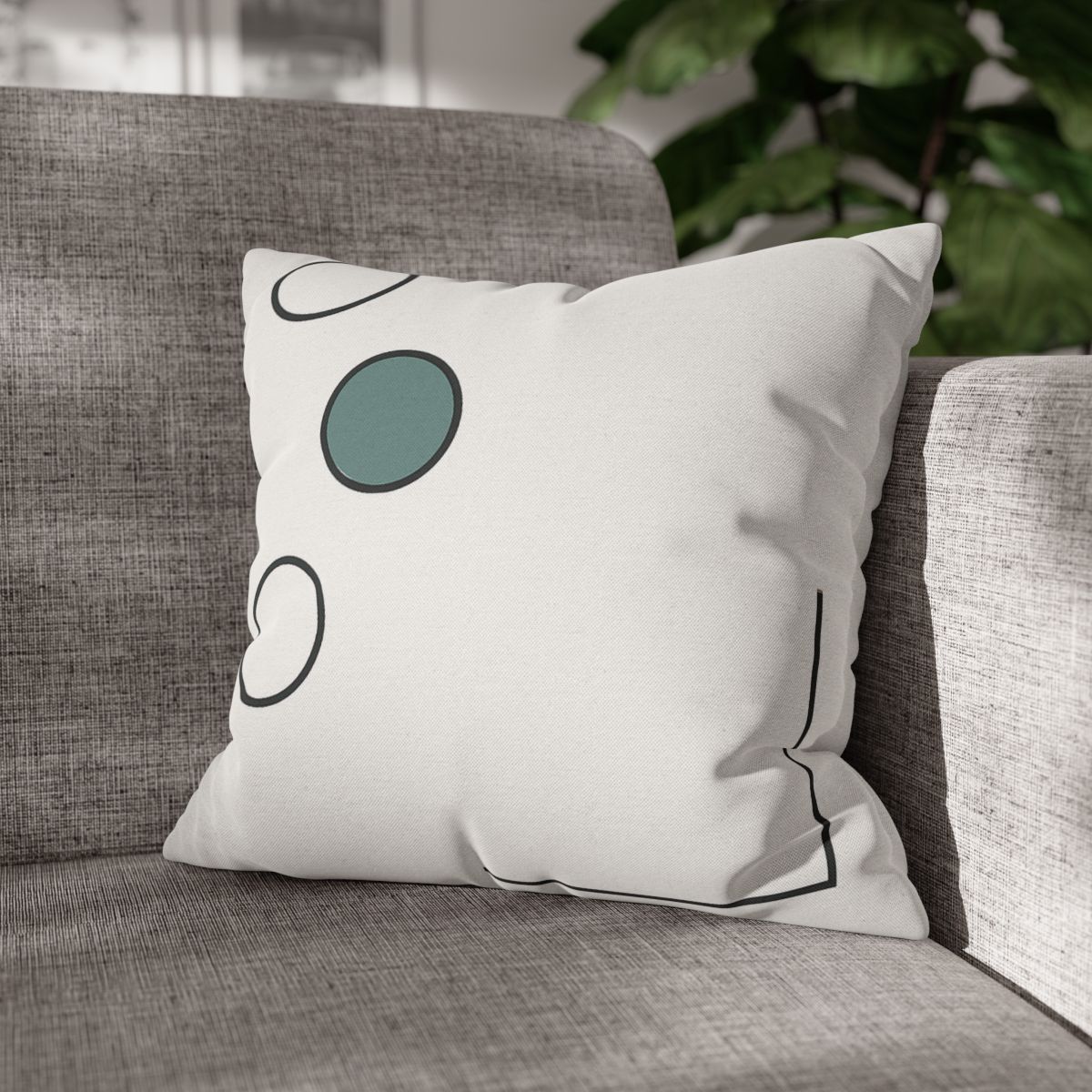 Triad Circles With Corner Frame Pause unique gift pillow cases