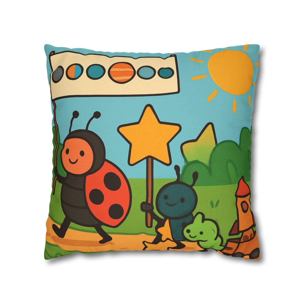 Galaxy Garden Insect Parade soft cotton pillow cases