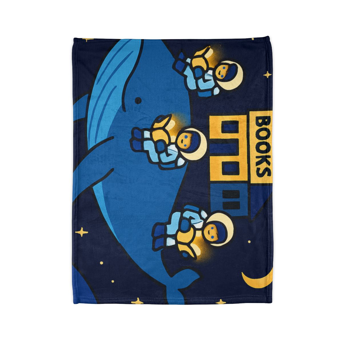 Starlight Library On A Floating Whale trendy patterned blankets