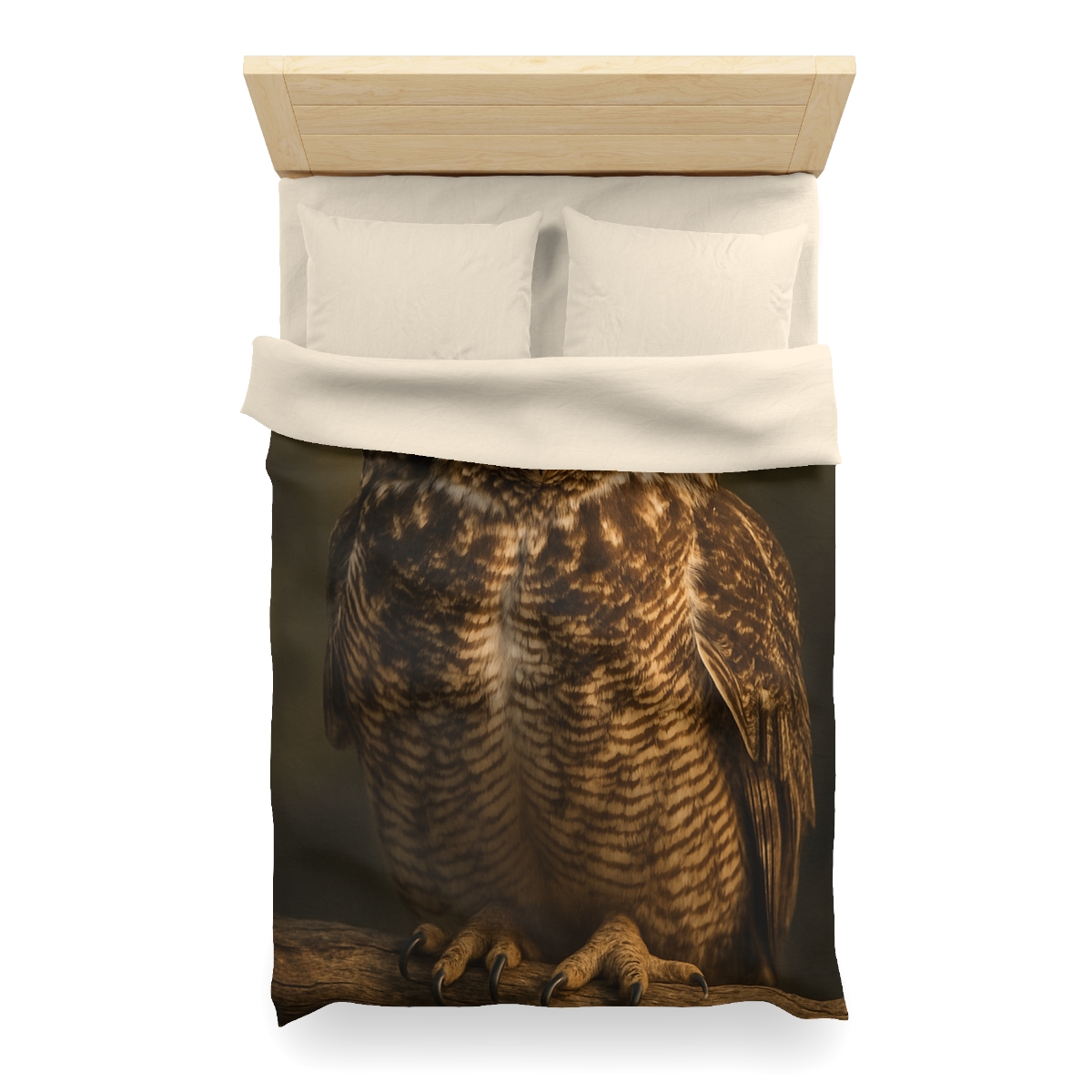 Nebula Gaze Great Horned Owl custom duvets