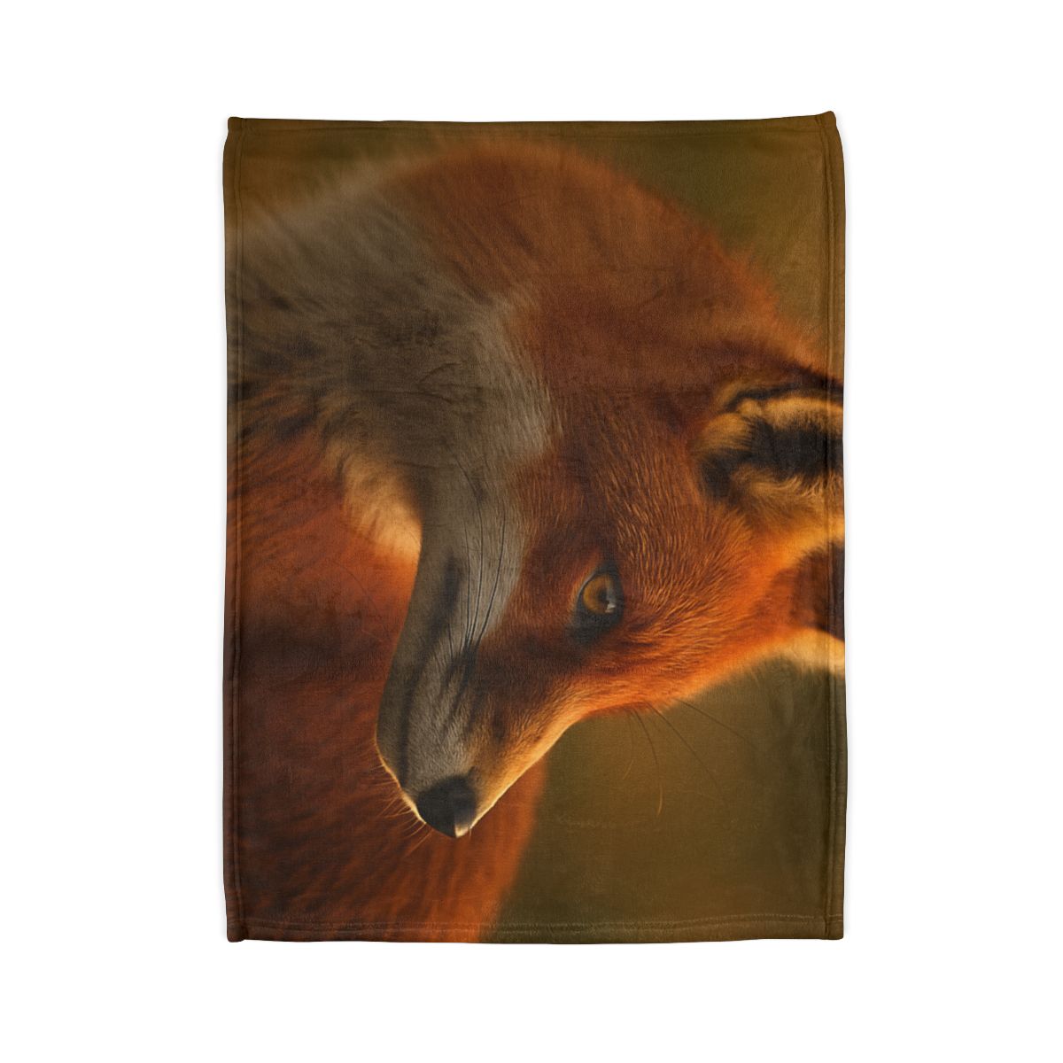 Crimson Whisper Red Fox personalized cozy blankets