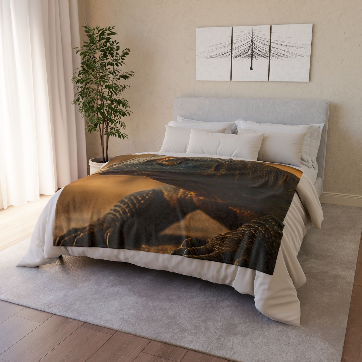 Molten Scale Komodo Dragon trendy patterned blankets