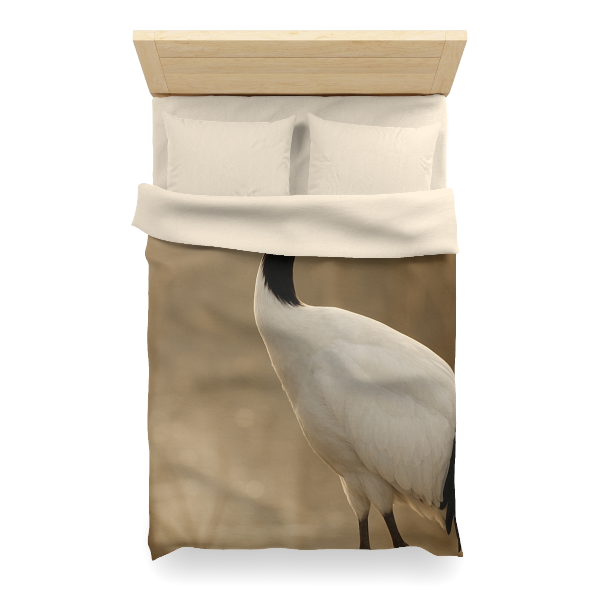 Silent Poise Red Crowned Crane soft comforter duvets