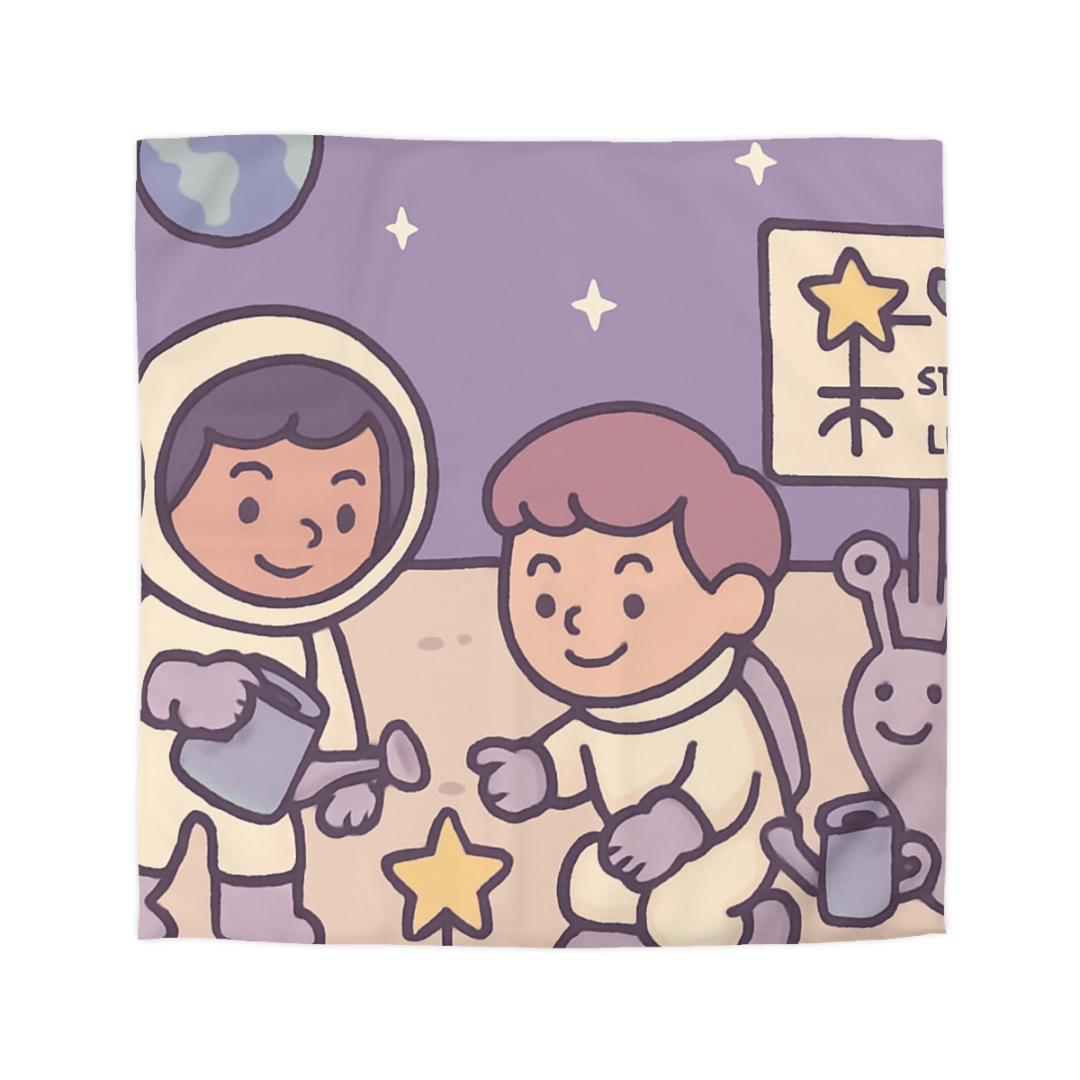 Moon Gardeners Planting Stardust Seeds custom duvets