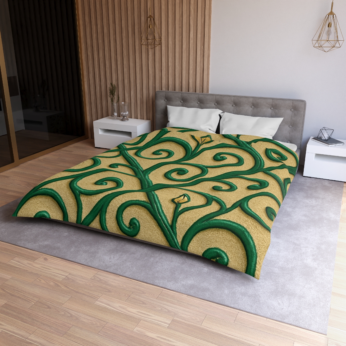 Vine Curl Lattice designer printed duvets