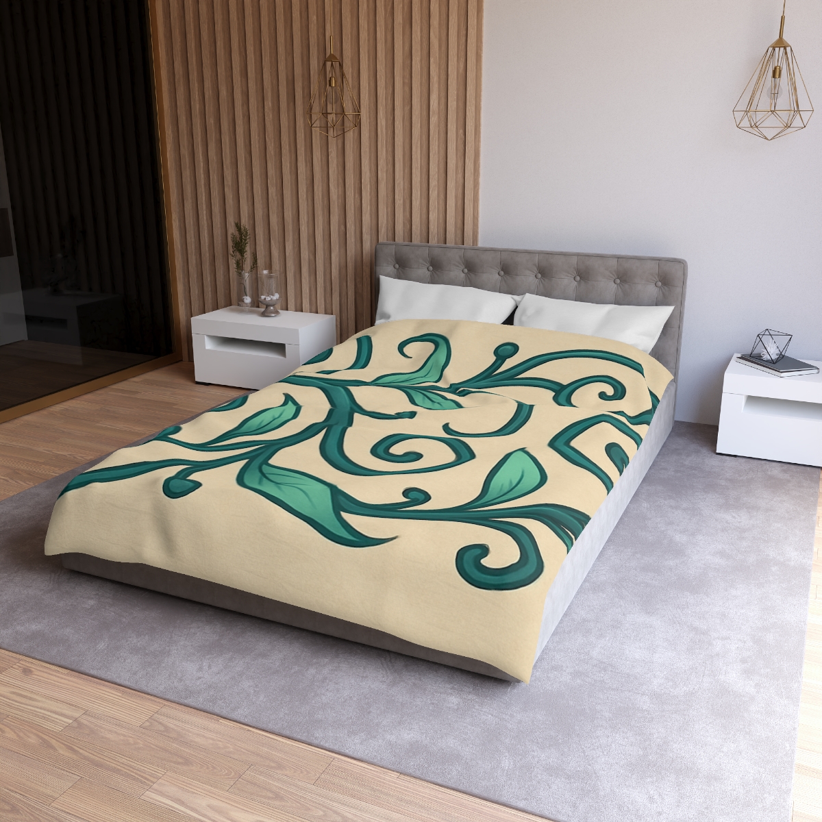Curling Tendril Frieze personalized bedding duvets