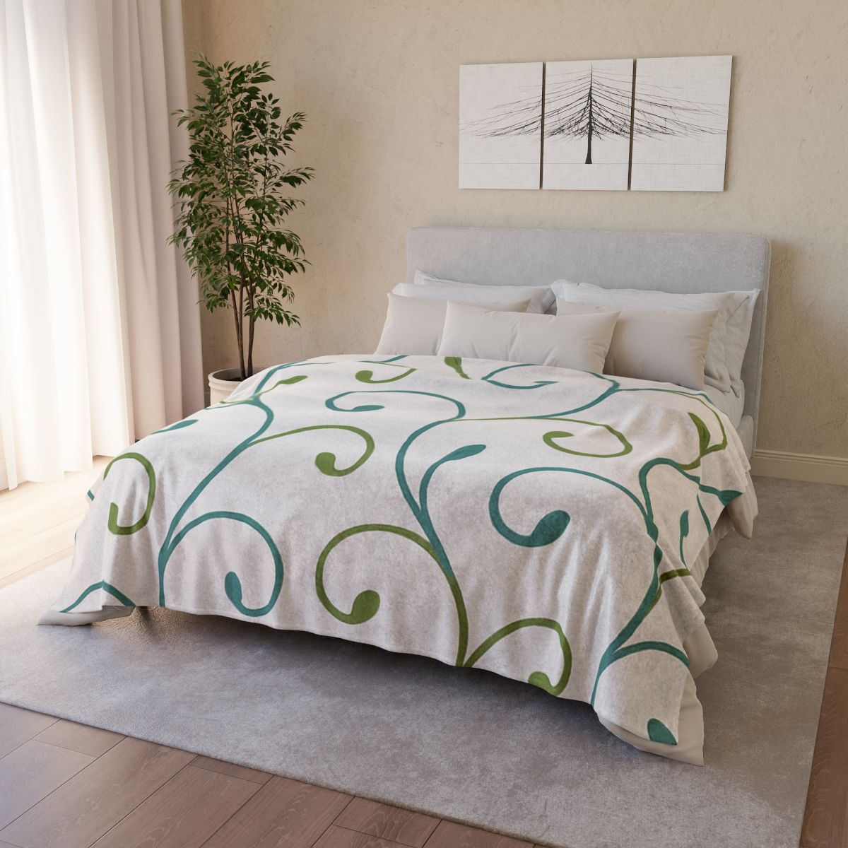 Vine Lattice Rhythm trendy patterned blankets
