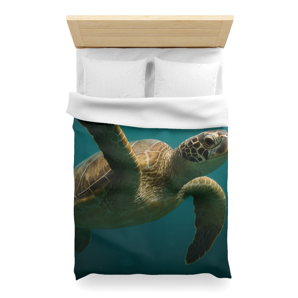 Nebula Glide Green Sea Turtle trendy bedroom duvets