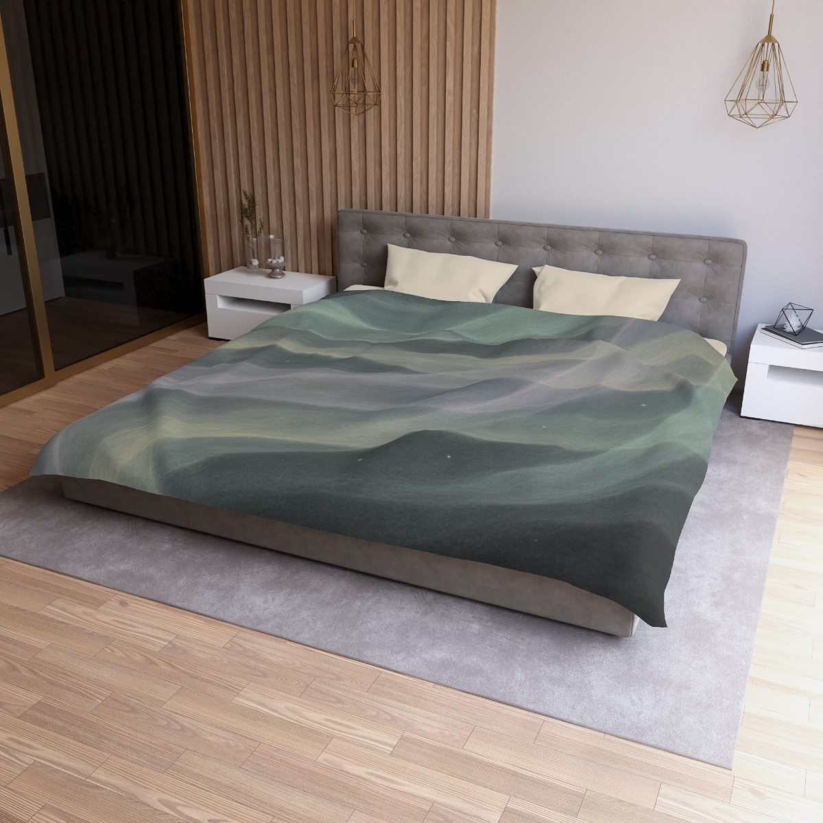 Auroral Cosmic Silk Currents stylish duvet covers