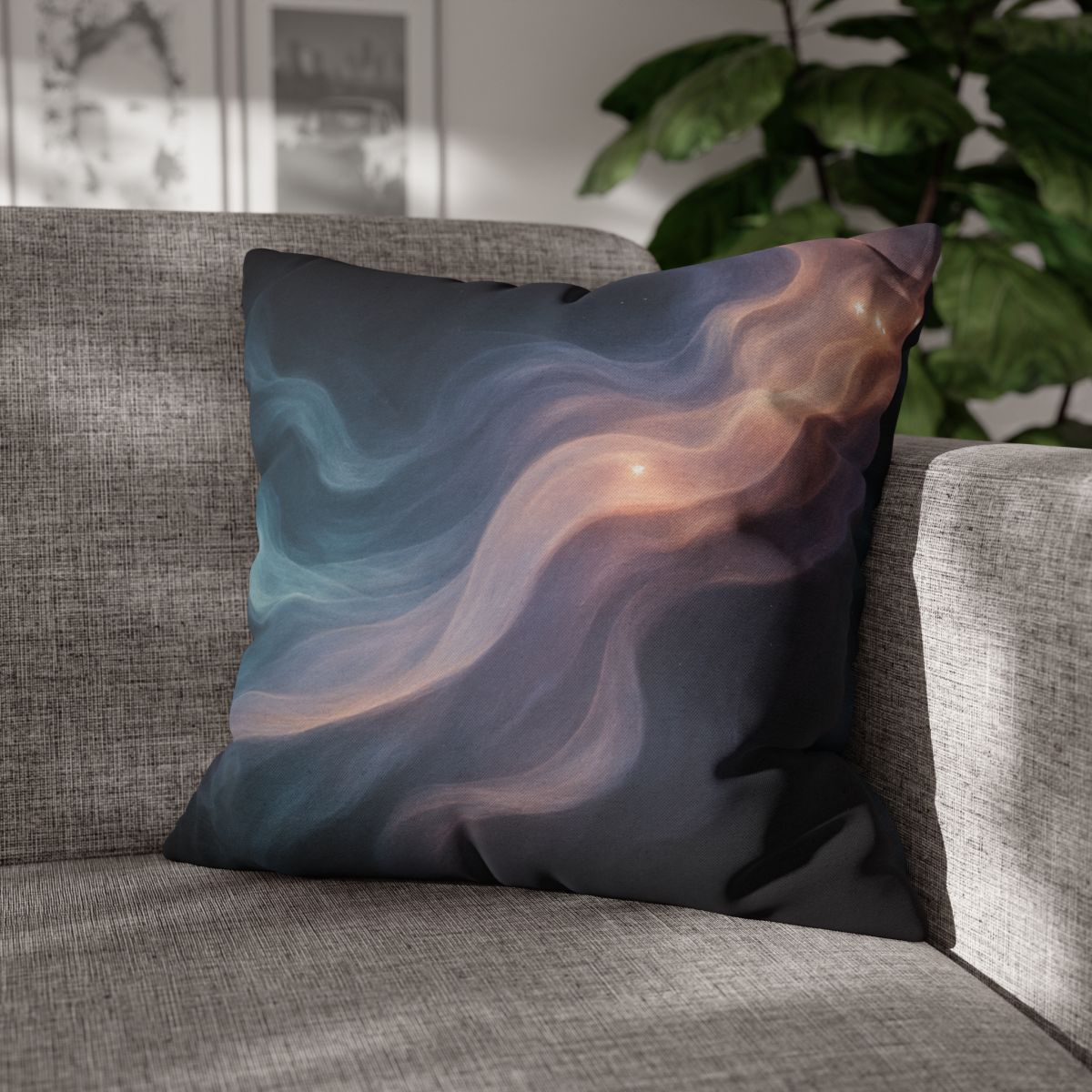 Prismatic Nebula Silk Drift personalized pillow covers