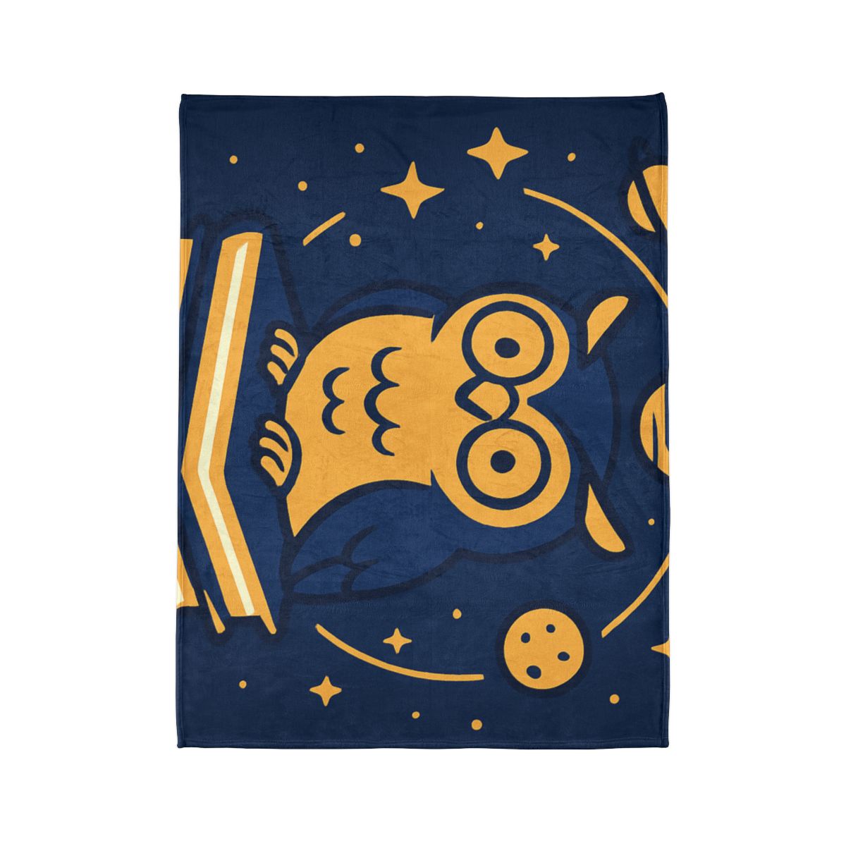 Galactic Owl Library personalized cozy blankets