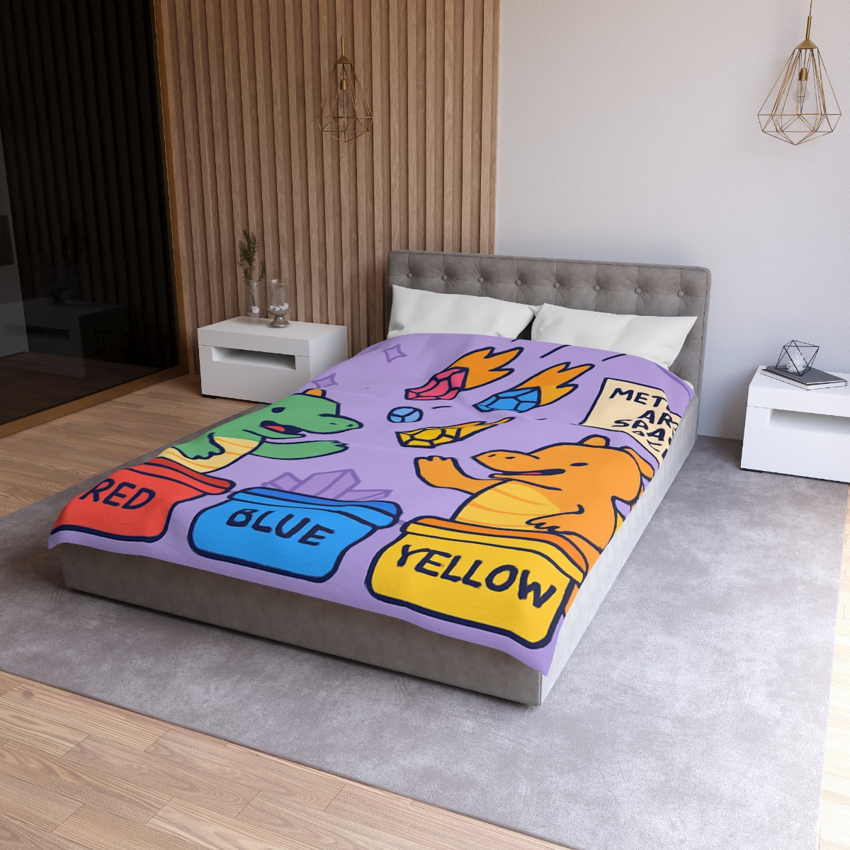 Crystal Cave Dragons Sorting Gem Meteors soft comforter duvets