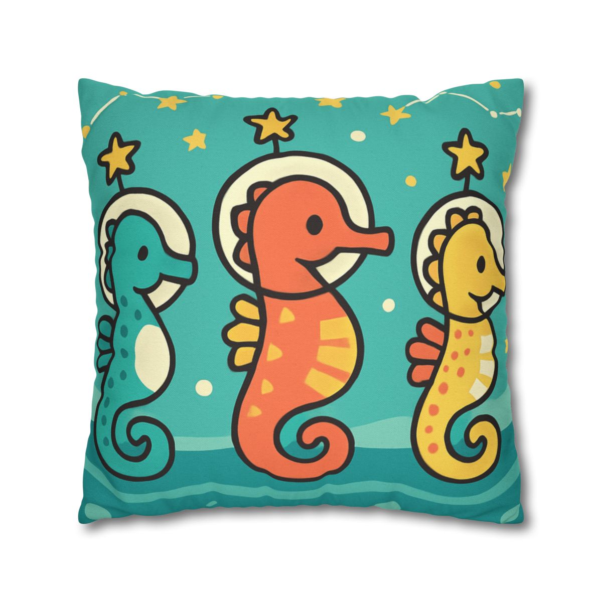 Starship Seahorse Parade soft cotton pillow cases