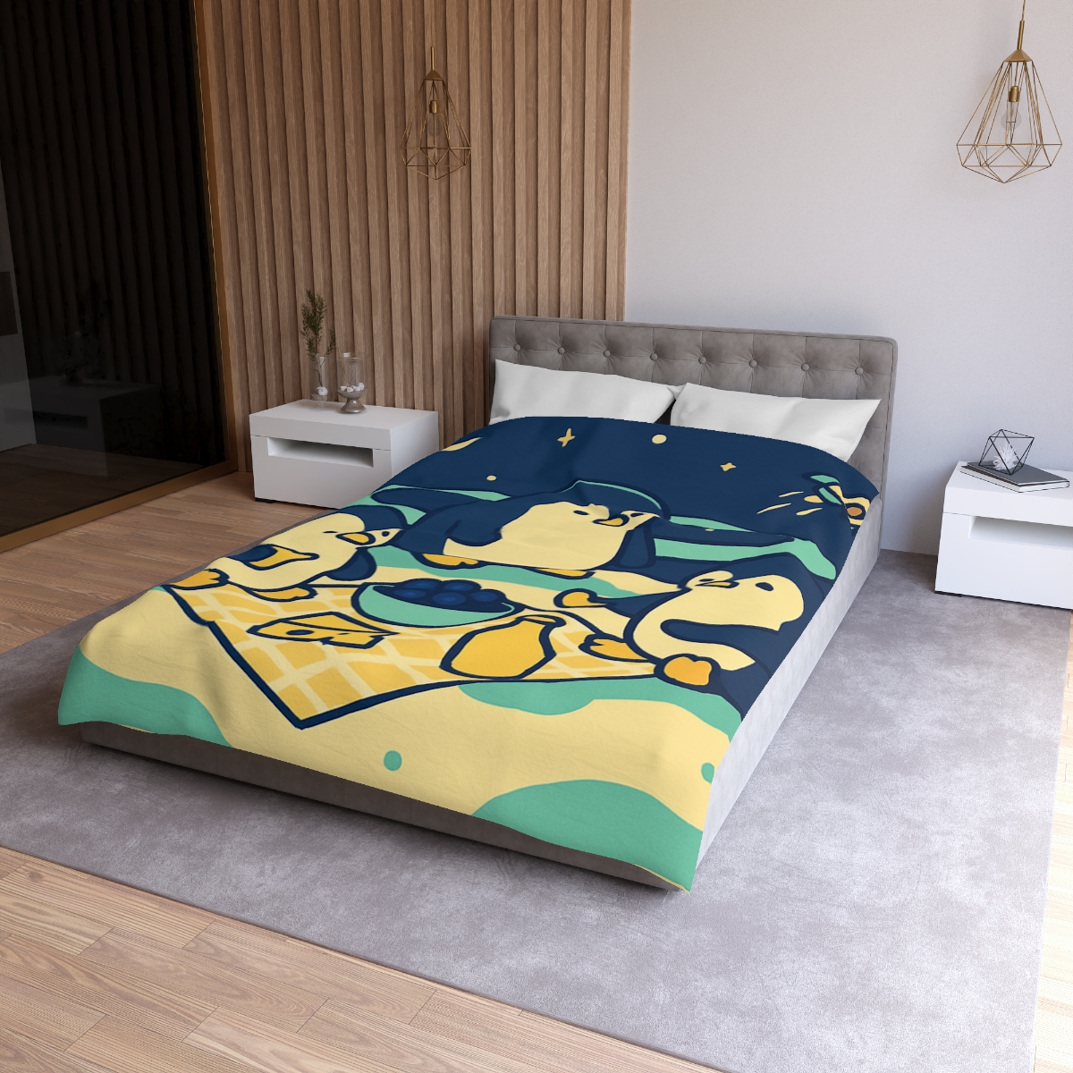 Planet Picnic Penguins stylish duvet covers