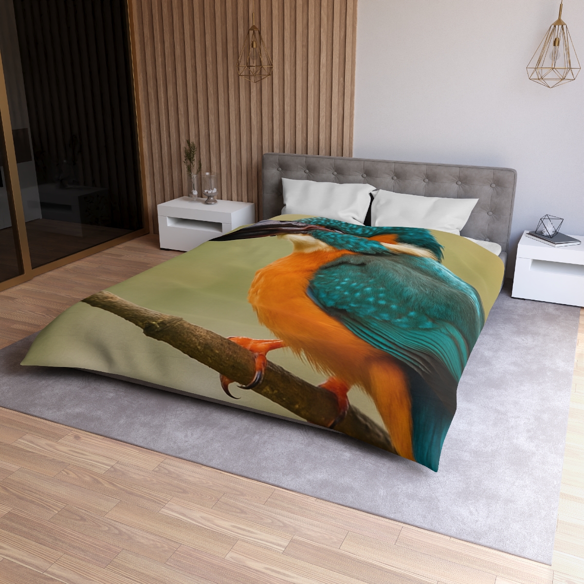 Emerald Flash Kingfisher warm winter duvets