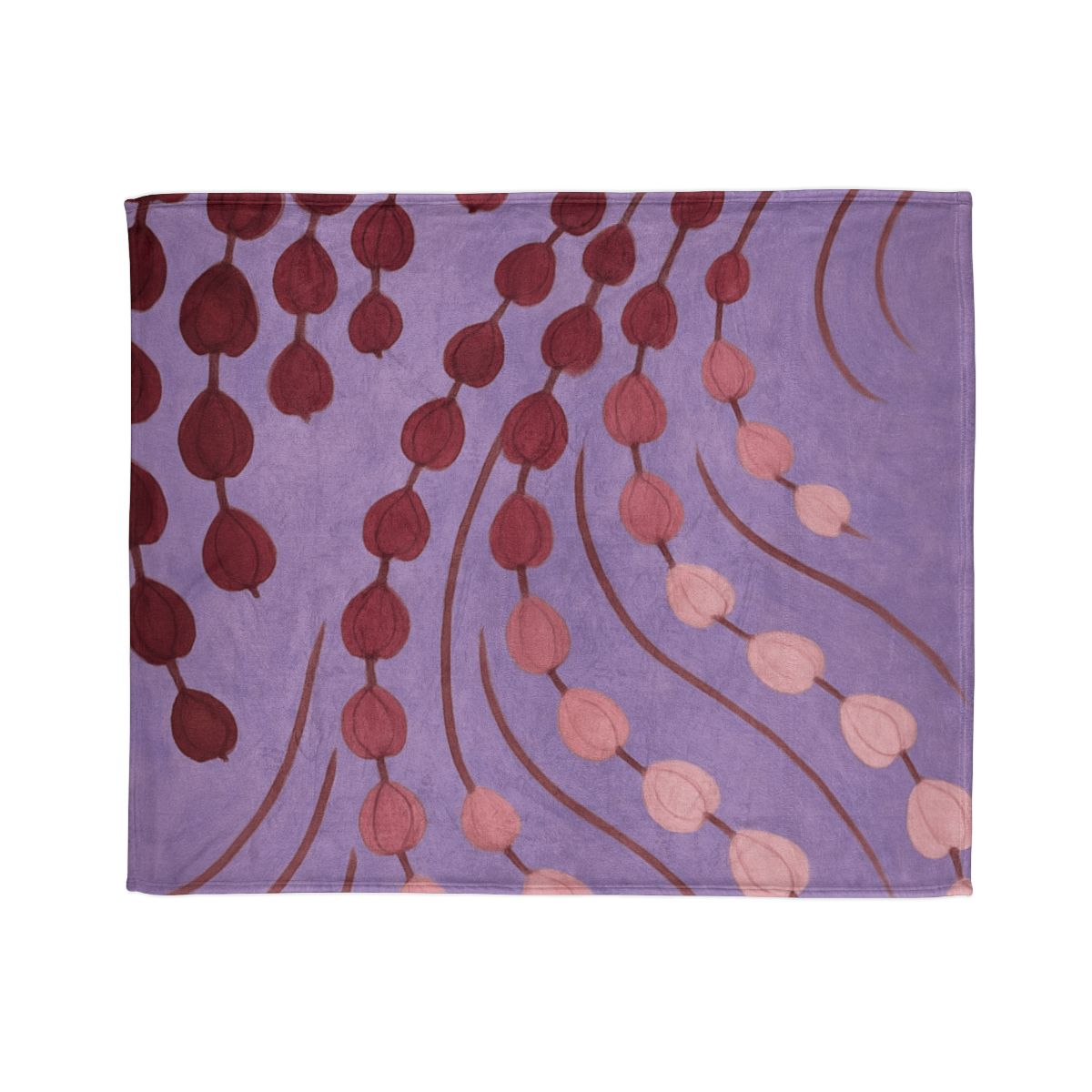 Spiral Bud Cascade designer printed blankets