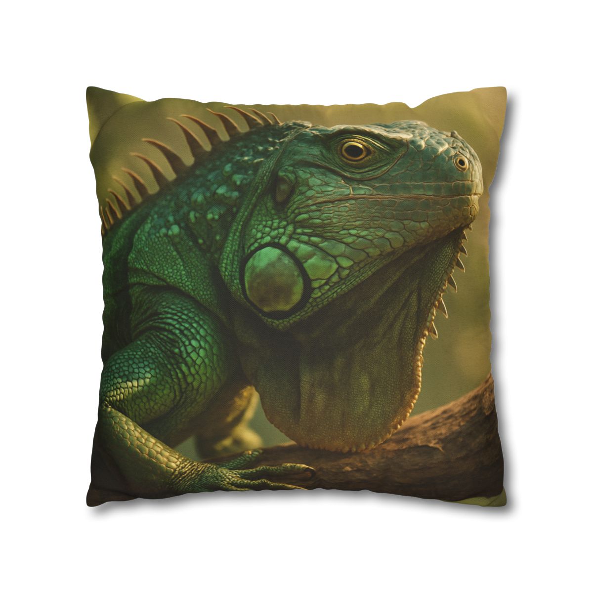 Sunlit Armor Green Iguana personalized pillow covers