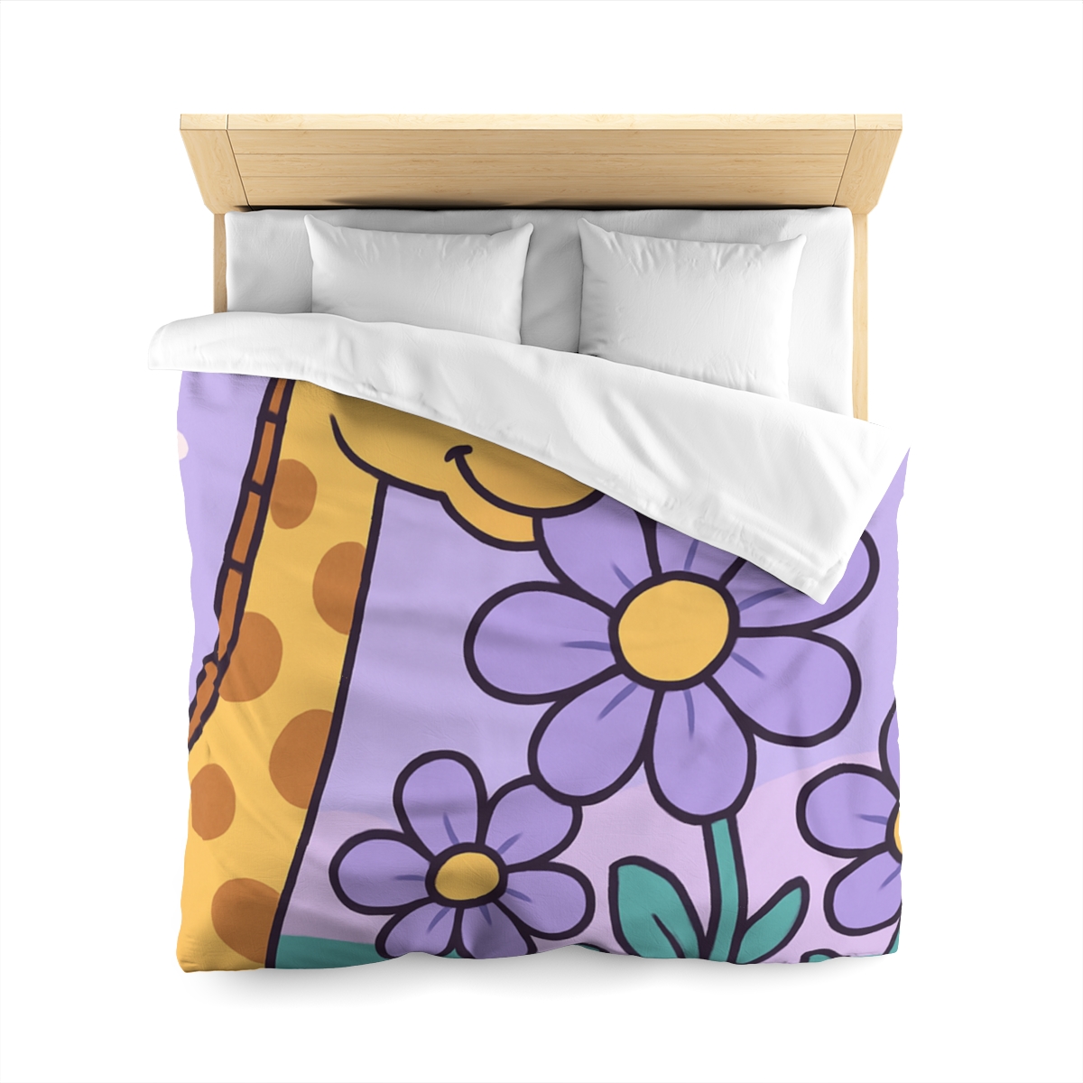 Galaxy Garden Giraffe personalized bedding duvets
