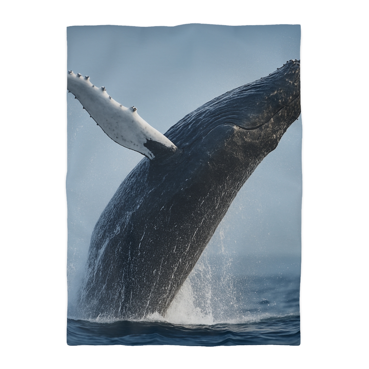 Humpback Whale Rising Calm designer printed duvets