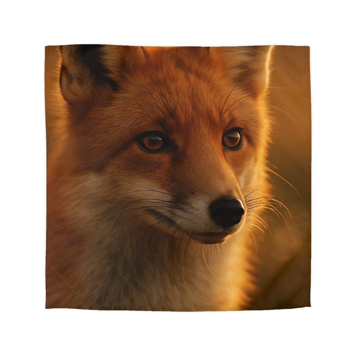 Crimson Whisper Red Fox unique patterned duvets