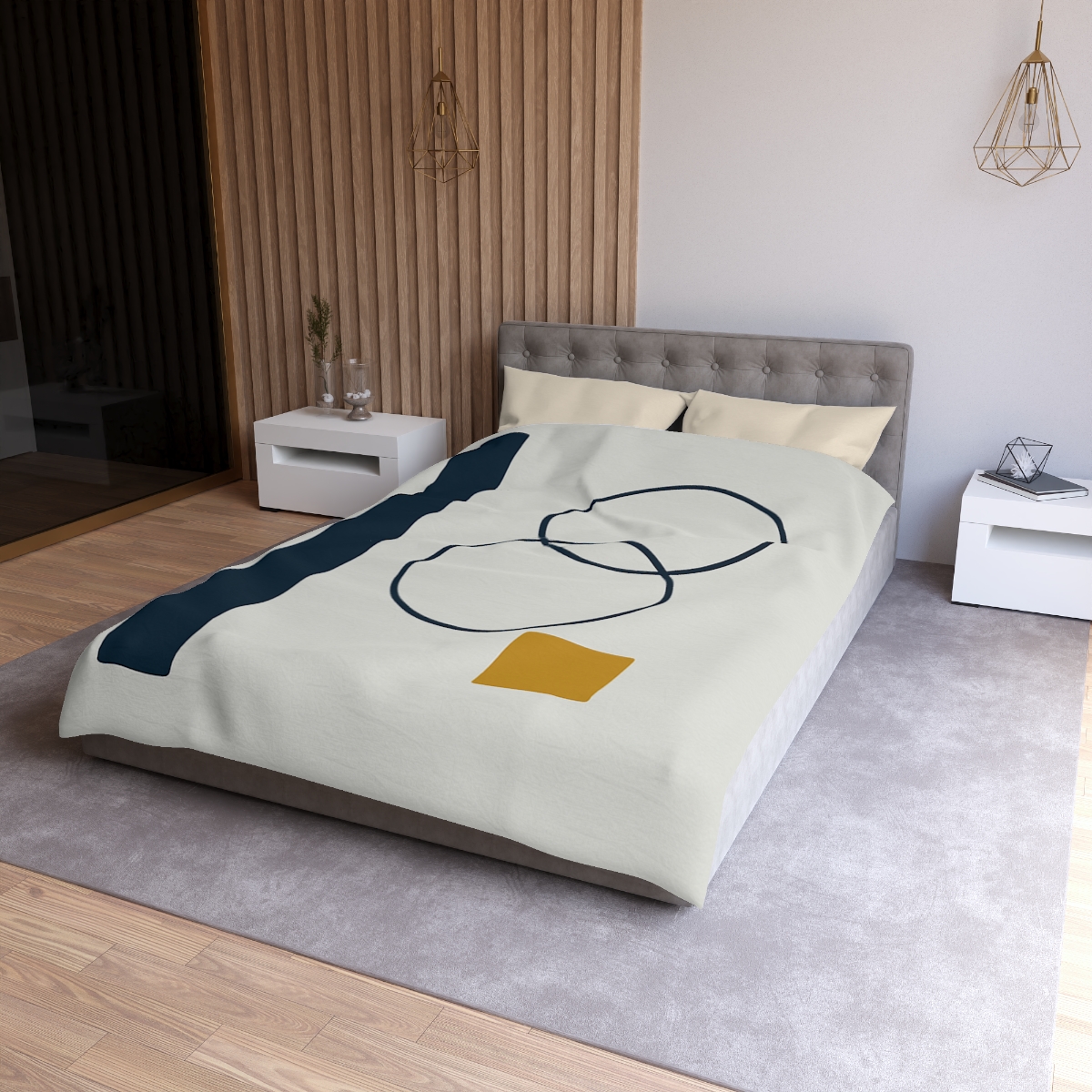 Staggered Rings With Anchored Column soft comforter duvets