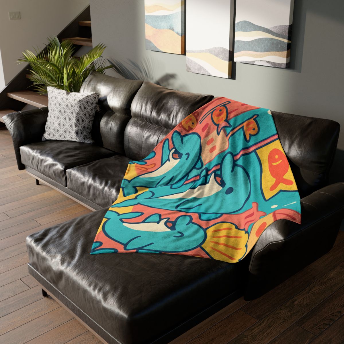 Coral City Dolphin Parade unique gift blankets