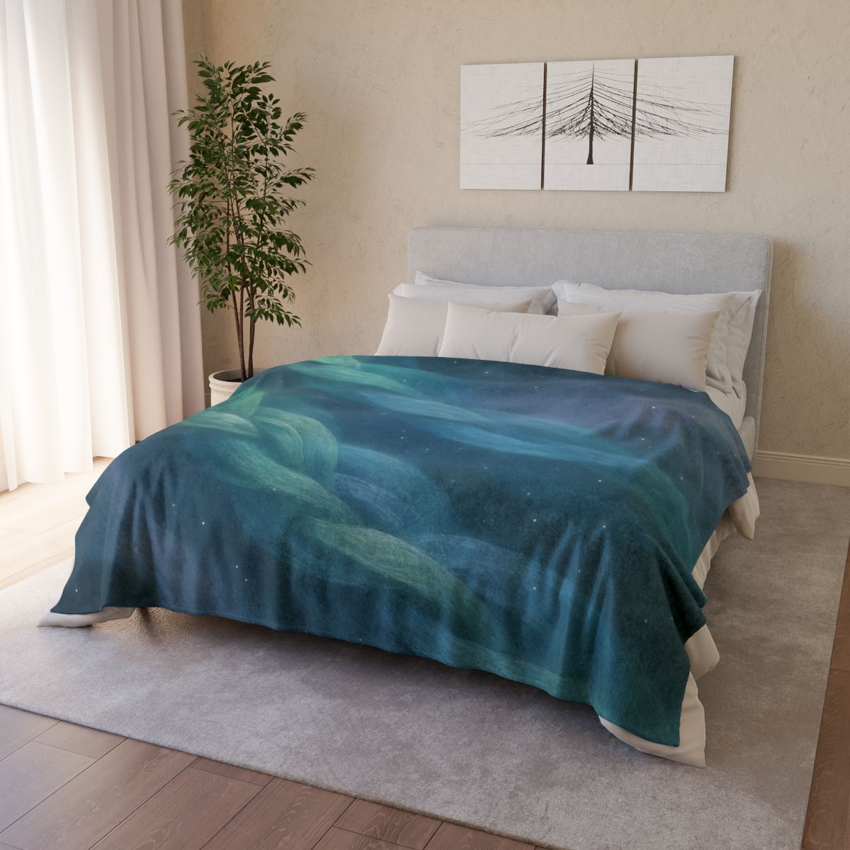 Auroral Nebula Weave stylish throw blankets