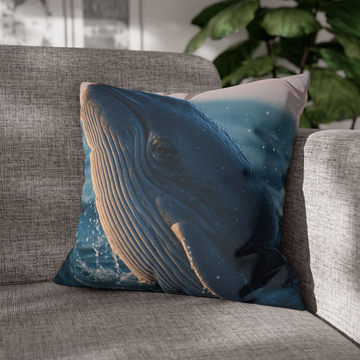 Ocean Song Blue Whale trendy patterned pillow cases