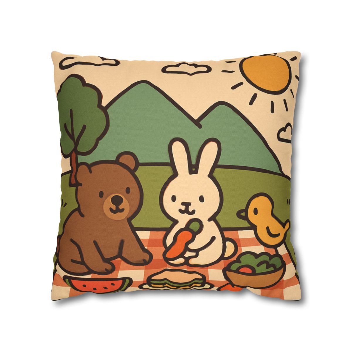 Mountain Picnic Pals custom pillow cases