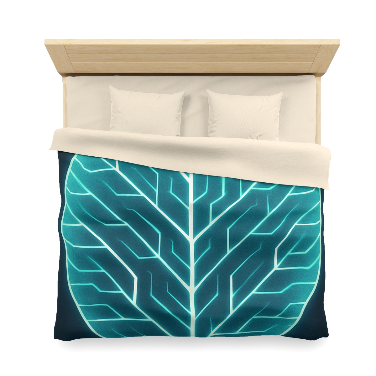 Galactic Leaf Vein Circuit stylish duvet covers