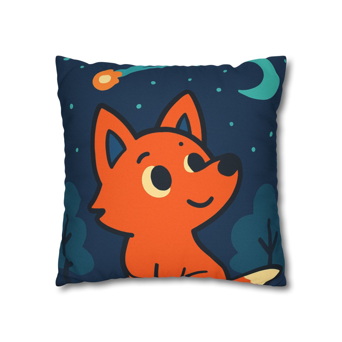 Starlight Forest Fox soft cotton pillow cases