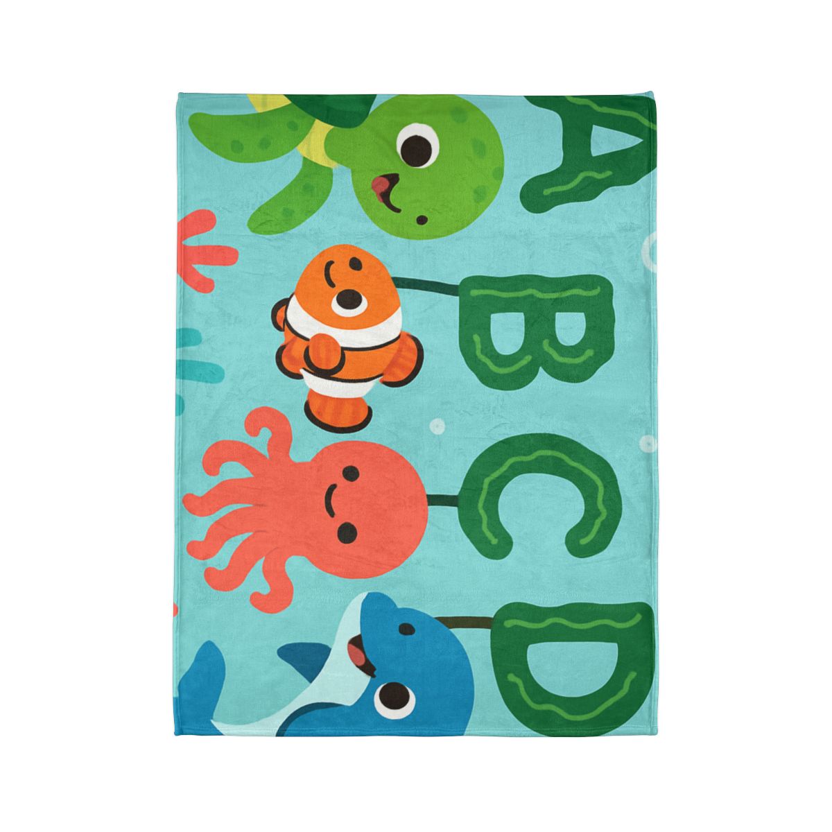 Coral Reef Alphabet Parade stylish throw blankets