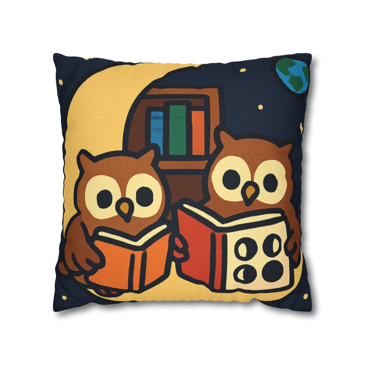 Lunar Library Owls custom pillow cases