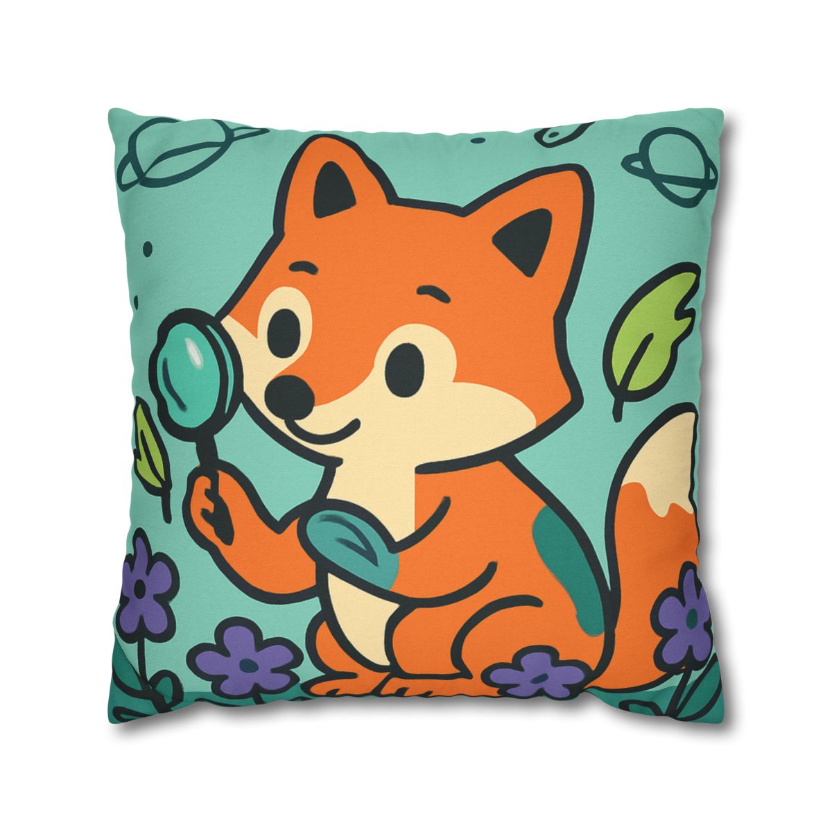 Galaxy Garden Fox soft cotton pillow cases