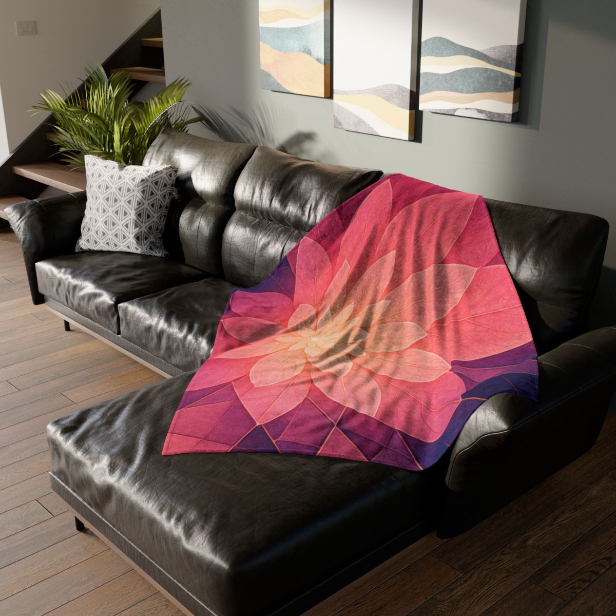 Petal Prism Overlap stylish throw blankets