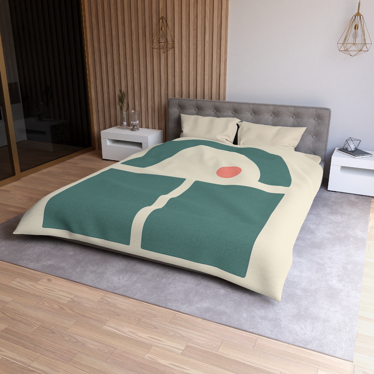 Arc Window Over Twin Blocks soft comforter duvets