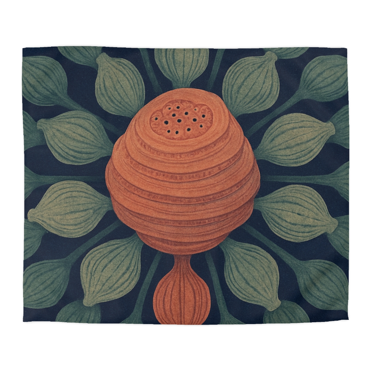 Spiral Seed Pod Halo unique patterned duvets