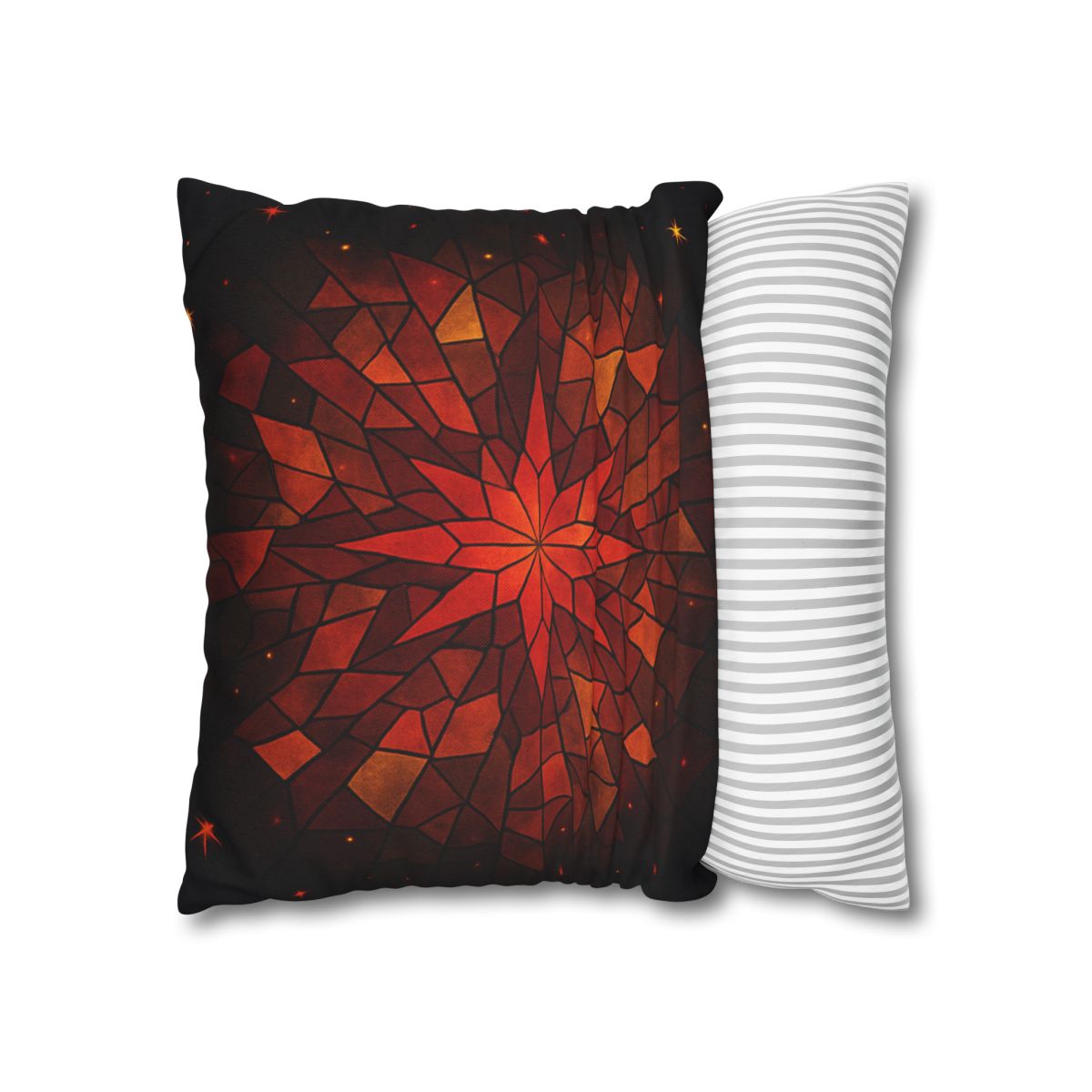 Crimson Starburst Mosaic comfortable bedding pillow covers