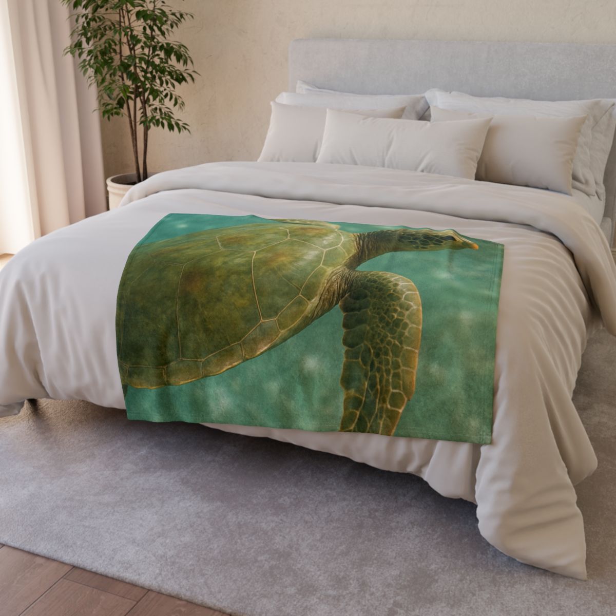 Sea Lantern Green Sea Turtle designer printed blankets